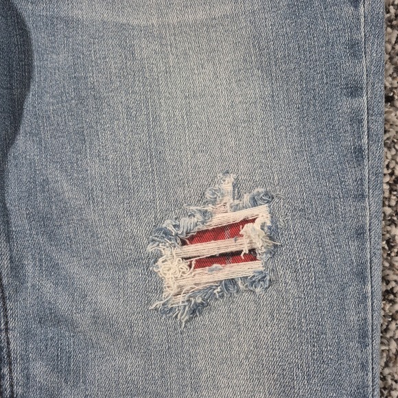 Judy Blue Buffalo Plaid Patch BOOTCUT Jeans Distressed Womens 9/29 Stretch Denim - Picture 5 of 12